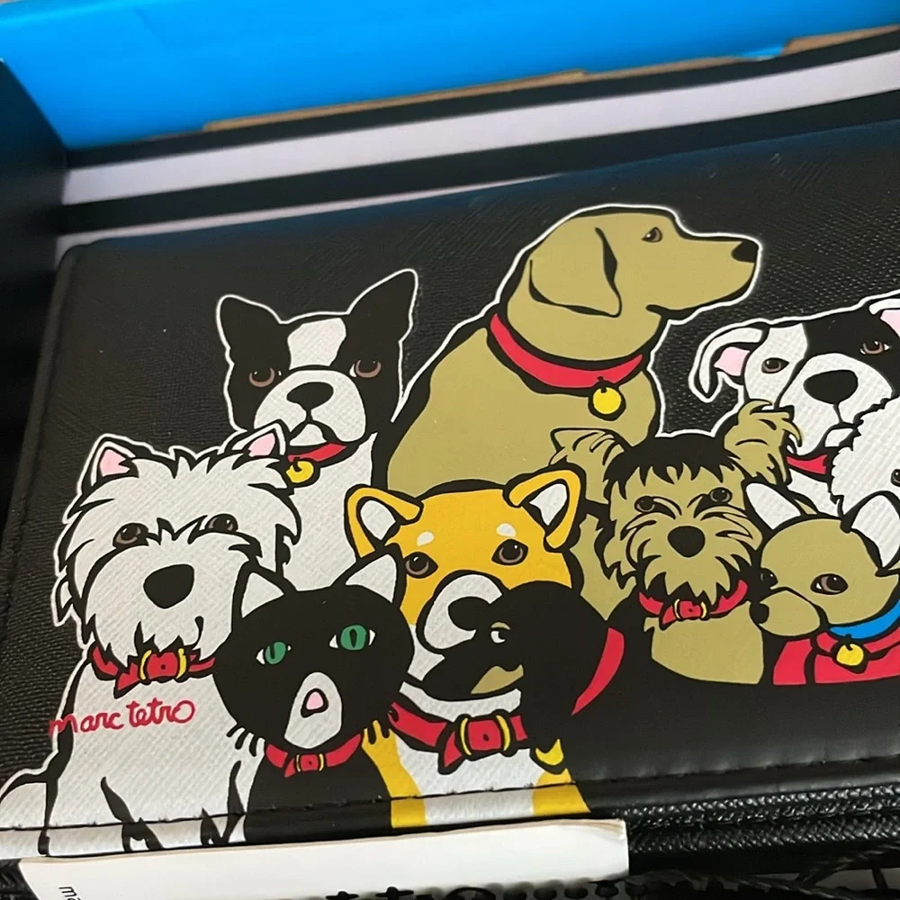 Marc Tetro Dogs Travel Set Coin Purse Passport Case Luggage Tag Cardholder set - Picture 4 of 7